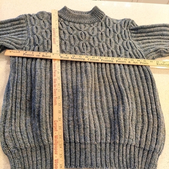 Vintage Byford 100% Wool Made in England Pullover Sweater Large Thick Cable Knit - Picture 7 of 12